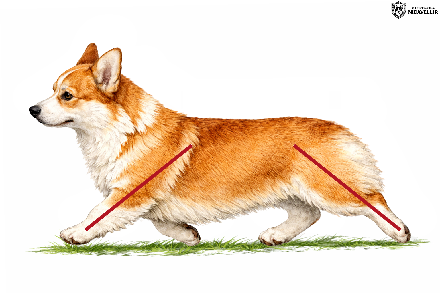 Ruch prawidłowy Welsh Corgi Pembroke